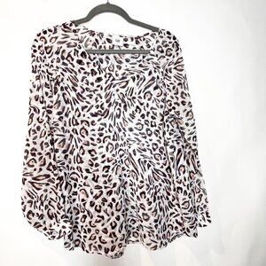 CAbi- Glamour Leopard Blouse #5337. Size S